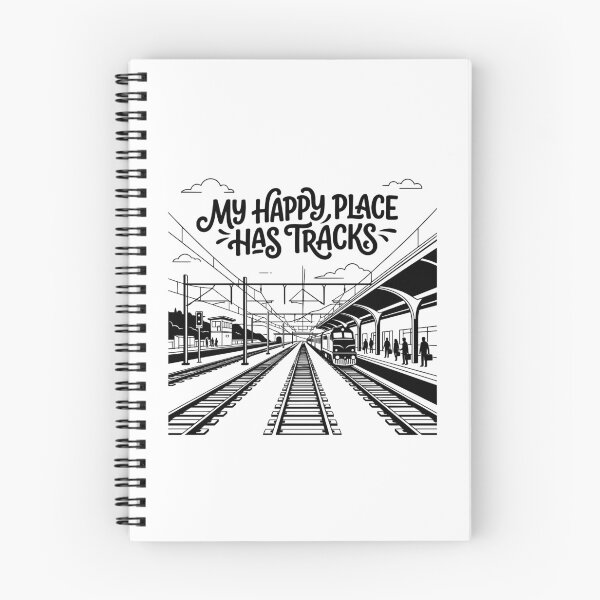 Item preview, My Happy Place Has Tracks | Funny Train Lover Railroad Gift designed and sold by Sekla-Studio.