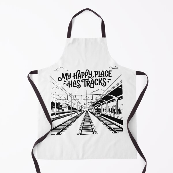 Item preview, My Happy Place Has Tracks | Funny Train Lover Railroad Gift designed and sold by Sekla-Studio.