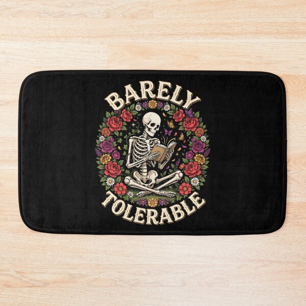 Item preview, Barely Tolerable Book Lover Quote with Floral Bookish Aesthetic designed and sold by Redgiant87x.
