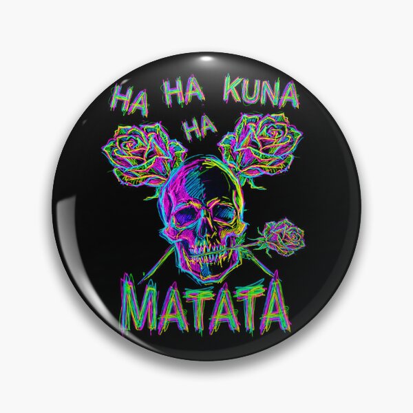 Item preview, Funny Skull Neon Glitch Art Ha Ha Kuna Matata Dark Humor designed and sold by Carpediemdeluxe.