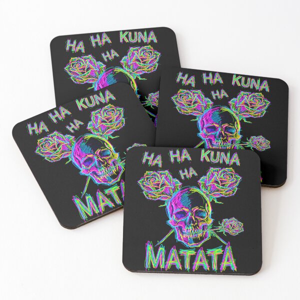 Item preview, Funny Skull Neon Glitch Art Ha Ha Kuna Matata Dark Humor designed and sold by Carpediemdeluxe.