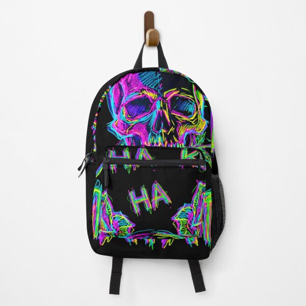 Item preview, Funny Skull Neon Glitch Art Ha Ha Kuna Matata Dark Humor designed and sold by Carpediemdeluxe.