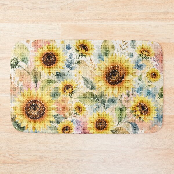 Item preview, Sunflower Bloom in Geometric Watercolor designed and sold by A-C-G.