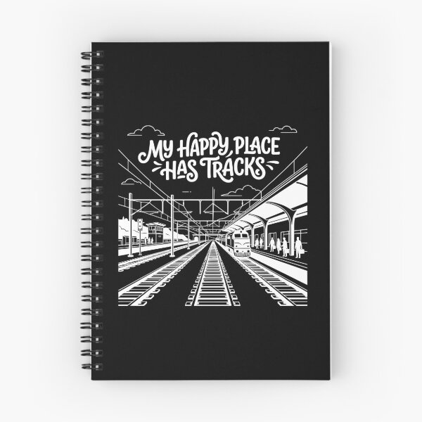 Item preview, My Happy Place Has Tracks | Funny Train Lover Railroad Gift - White designed and sold by Sekla-Studio.