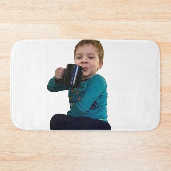 Item preview, Gavin Holding Mug Meme - Classic Forced Smile Reaction Kid designed and sold by XIKEXI.