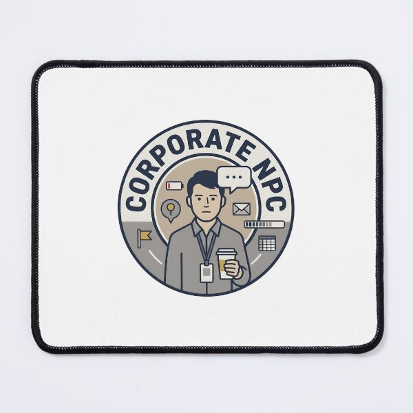 Item preview, Corporate NPC Funny Remote Work Office Employee Badge designed and sold by Fenay Designs.