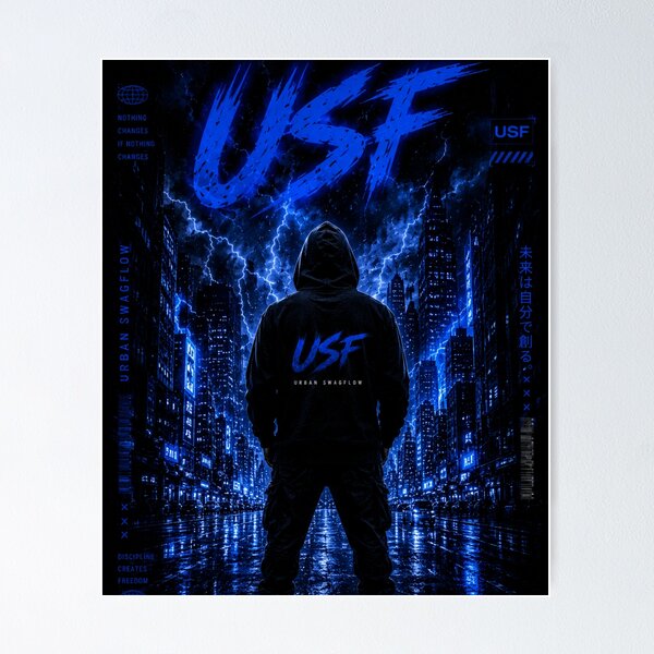 Item preview, USF – Built Different Streetwear Graphic Tee designed and sold by UrbanSwagFlow.