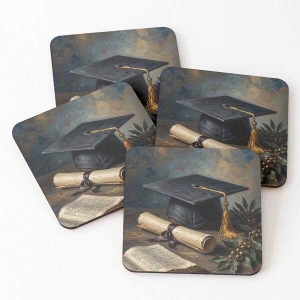 Aperçu de l'œuvre Graduation Cap Diploma Book Oil Painting créée et vendue par Pioneer Spirit Market.