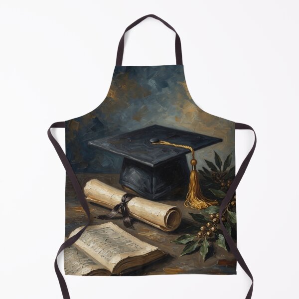 Item preview, Graduation Cap Diploma Book Oil Painting designed and sold by Pioneer Spirit Market.