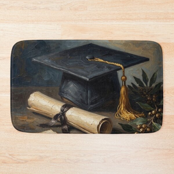 Item preview, Graduation Cap Diploma Book Oil Painting designed and sold by Pioneer Spirit Market.