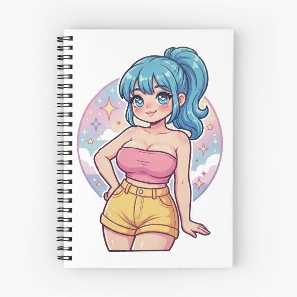 Item preview, Cute Blue-Haired Anime Girl Kawaii designed and sold by SimonFernando.