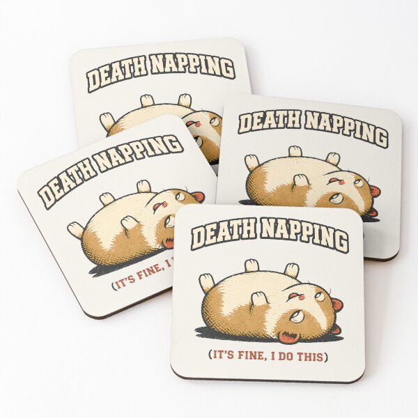Item preview, Death Napping Guinea Pig - Cavy Dark Humor designed and sold by BeanToePets.