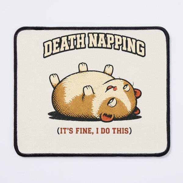 Item preview, Death Napping Guinea Pig - Cavy Dark Humor designed and sold by BeanToePets.