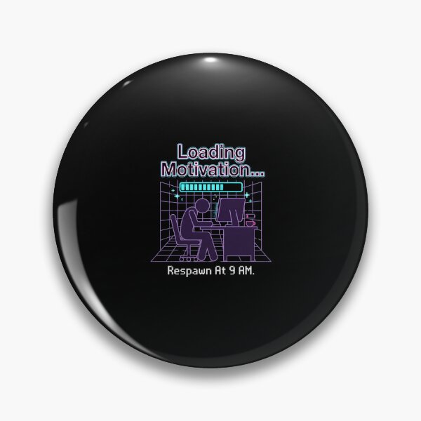 Item preview, Cargando Motivación Respawn a las 9 a. m. Neon Synthwave Computer Geek designed and sold by Fenay Designs.