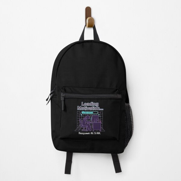 Item preview, Loading Motivation Respawn At 9 AM Neon Synthwave Computer Geek designed and sold by Fenay Designs.