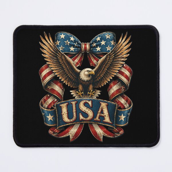 Item preview, Vintage USA Bow in Red White Blue for Patriotic 4th of July designed and sold by OlakunleOloroz.