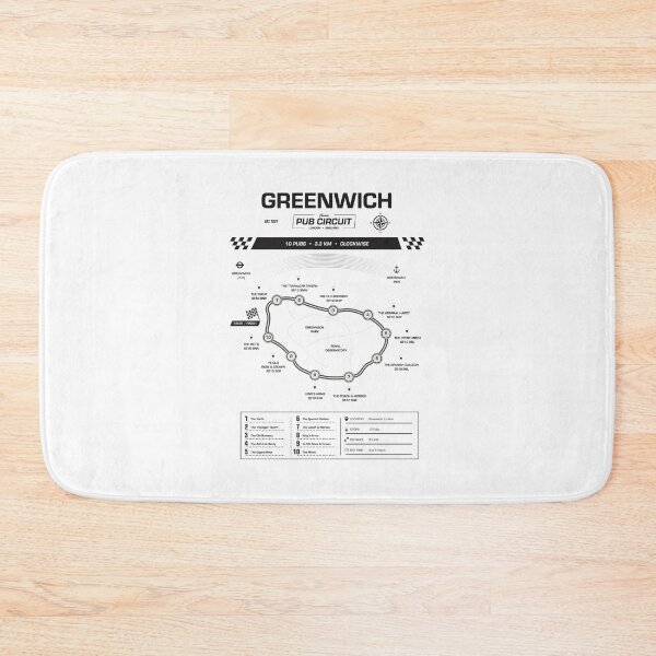 Item preview, Greenwich Pub Circuit Heritage Map designed and sold by The Circuit Collection.