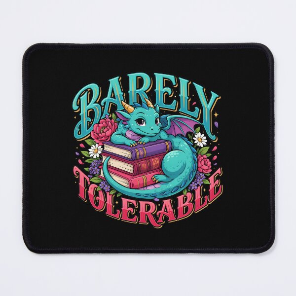 Item preview, Barely Tolerable Floral Reading for Book Lover Gifts designed and sold by Redgiant87x.