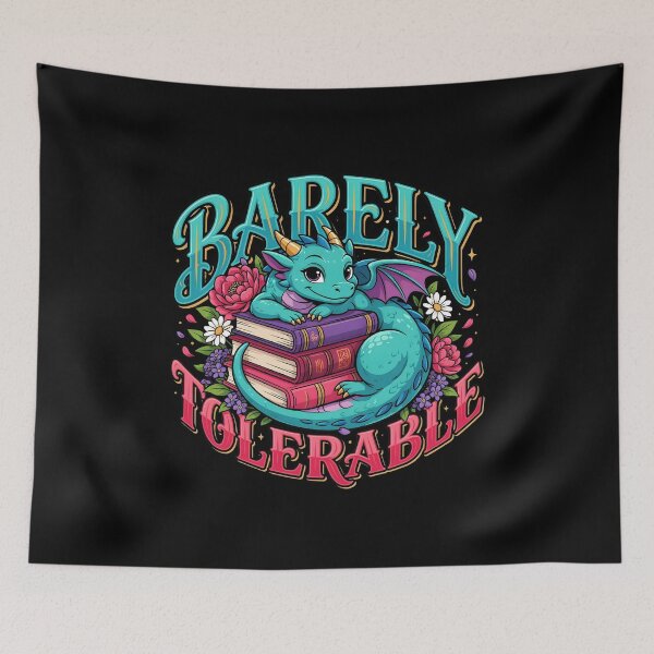Item preview, Barely Tolerable Floral Reading for Book Lover Gifts designed and sold by Redgiant87x.