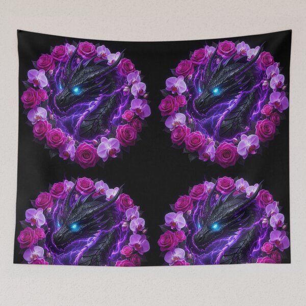 Item preview, Neon Dragon | Floral Frame designed and sold by JanjjaSoulInk.