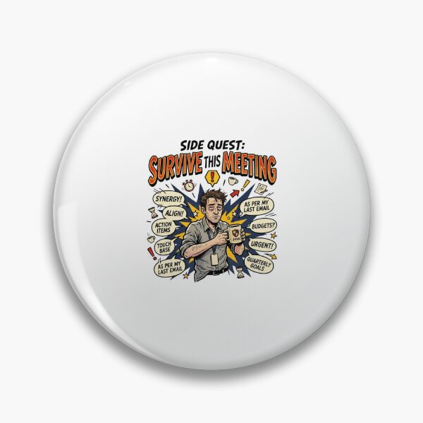 Item preview, Side Quest Survive This Meeting Funny Corporate Office Humor designed and sold by Fenay Designs.