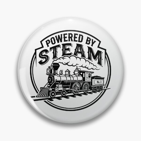 Item preview, Powered by Steam | Vintage Steam Locomotive Railroad Train Lover Gift designed and sold by Sekla-Studio.