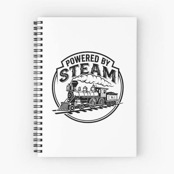Item preview, Powered by Steam | Vintage Steam Locomotive Railroad Train Lover Gift designed and sold by Sekla-Studio.
