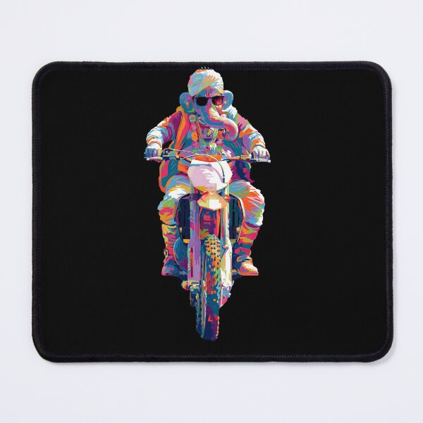 Item preview, Ganesha Riding Dirt Bike Biker Pop Art designed and sold by PANNARUK THAILAND.