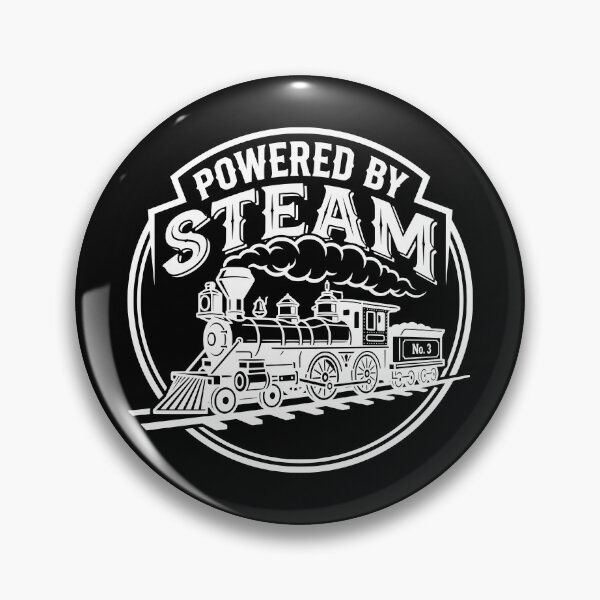 Item preview, Powered by Steam | Vintage Steam Locomotive Railroad Train Lover Gift - White designed and sold by Sekla-Studio.