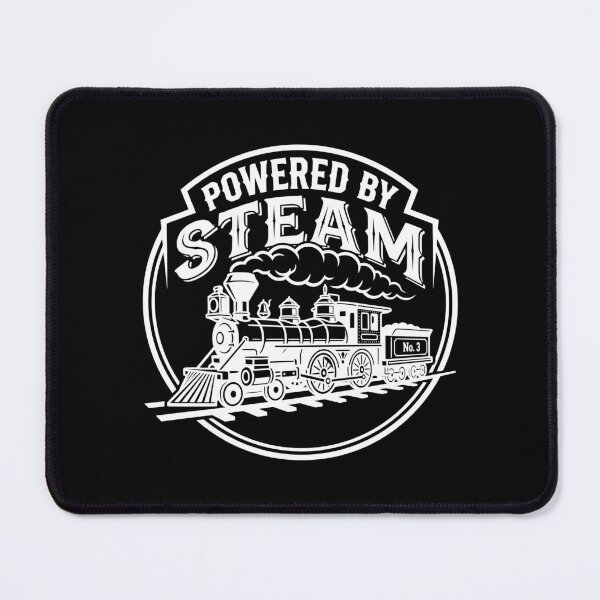 Item preview, Powered by Steam | Vintage Steam Locomotive Railroad Train Lover Gift - White designed and sold by Sekla-Studio.