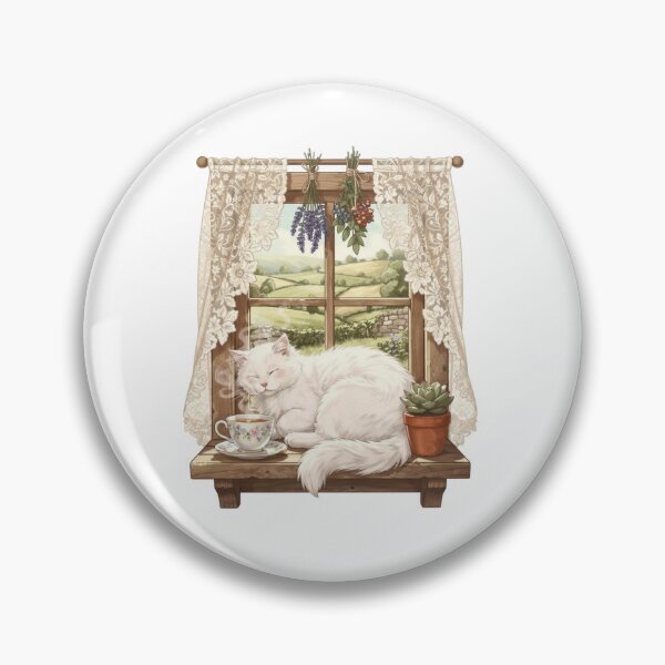 Item preview, Home Is Where My Cat Is Cozy Cottagecore Window Cat designed and sold by Amp6599.