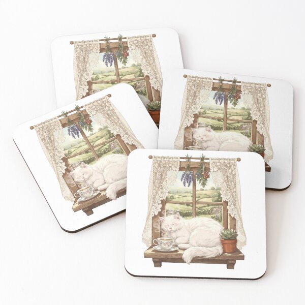 Item preview, Home Is Where My Cat Is Cozy Cottagecore Window Cat designed and sold by Amp6599.