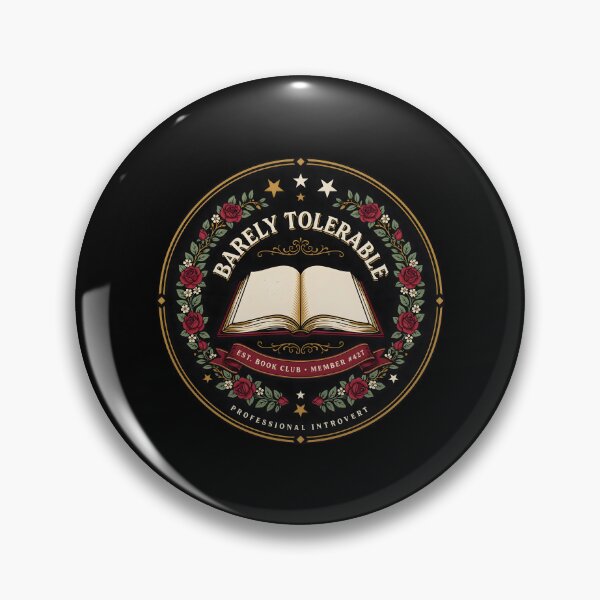 Item preview, Barely Tolerable Funny Bookworm Floral for Readers designed and sold by Redgiant87x.