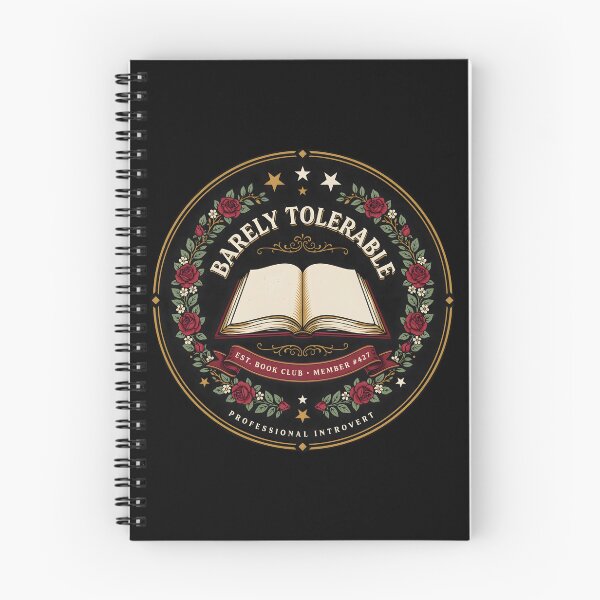 Item preview, Barely Tolerable Funny Bookworm Floral for Readers designed and sold by Redgiant87x.