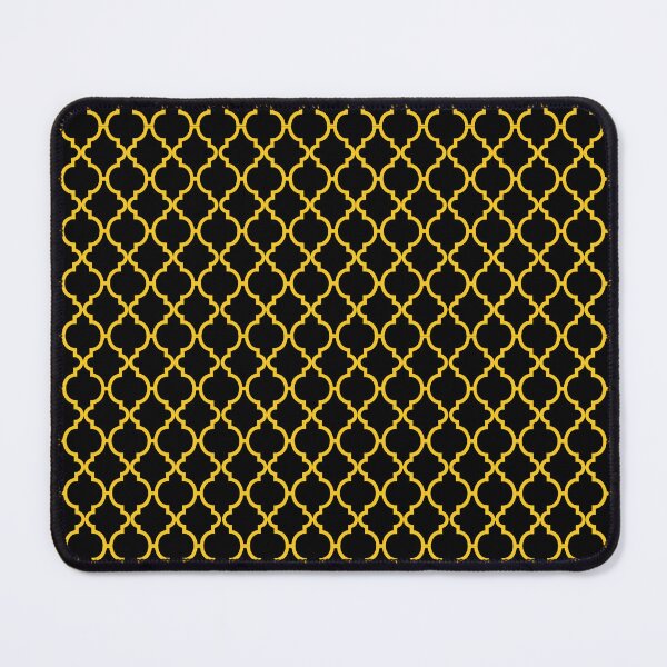 Item preview, Black Gold Moroccan Quatrefoil Lattice Pattern designed and sold by Zaya_art.