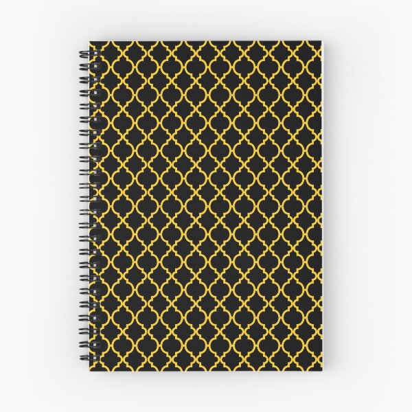Item preview, Black Gold Moroccan Quatrefoil Lattice Pattern designed and sold by Zaya_art.