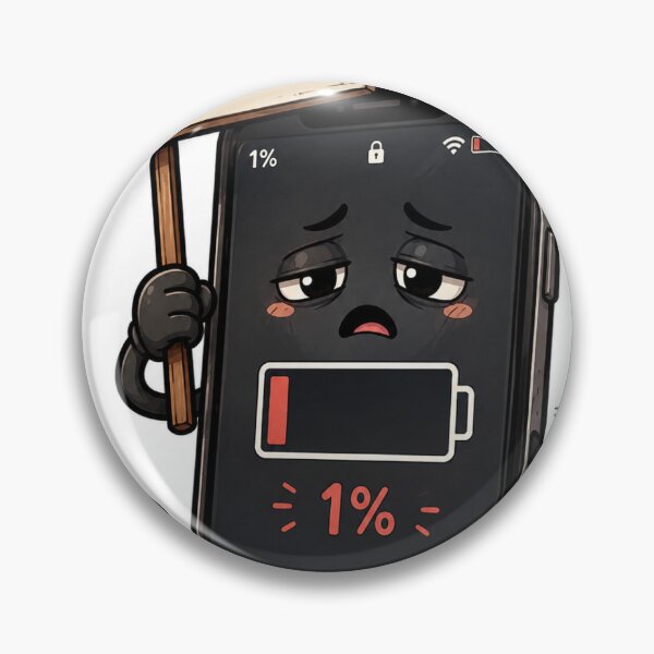 Item preview, Low Battery Please Be Nice Sticker designed and sold by InkPixell.