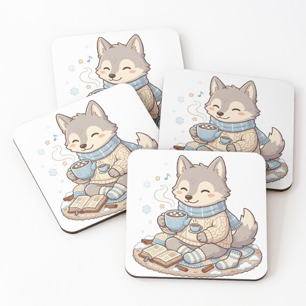 Item preview, Wolf Drinking Hot Chocolate designed and sold by MzulhilmiZam.