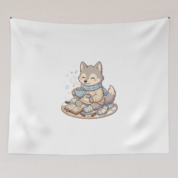 Item preview, Wolf Drinking Hot Chocolate designed and sold by MzulhilmiZam.