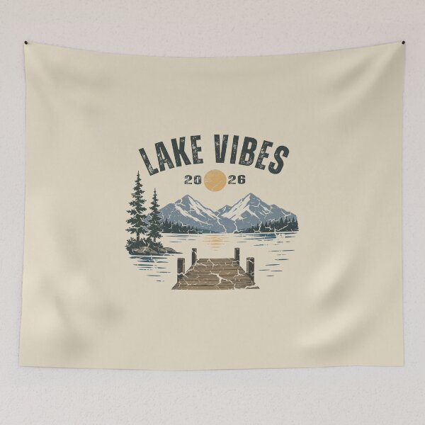 Item preview, Lake Vibes 2026 Retro Grunge Family Vacation Matching Vintage Outdoor Gift  designed and sold by Artycom.