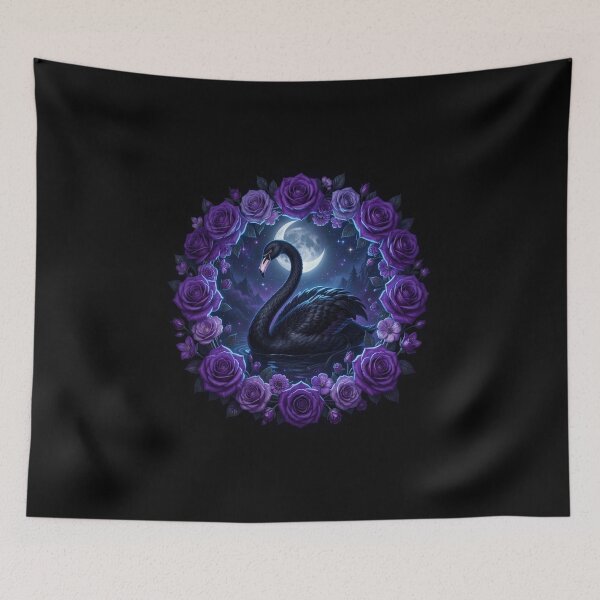 Item preview, Black Swan | Floral Frame designed and sold by JanjjaSoulInk.