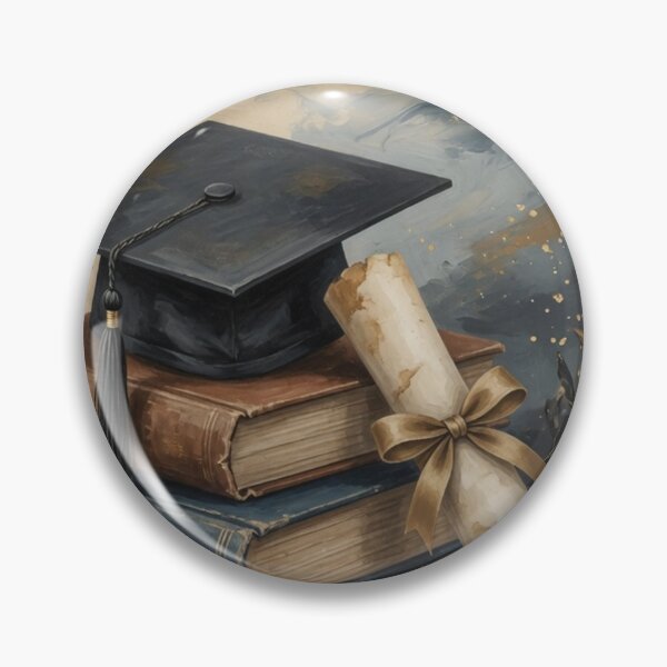 Item preview, Graduation Cap Diploma Books Elegant Art designed and sold by Pioneer Spirit Market.