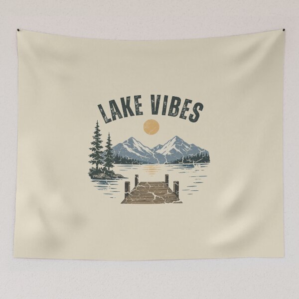 Item preview, Lake Vibes Retro Grunge Family Vacation Matching Vintage Outdoor Gift  designed and sold by Artycom.