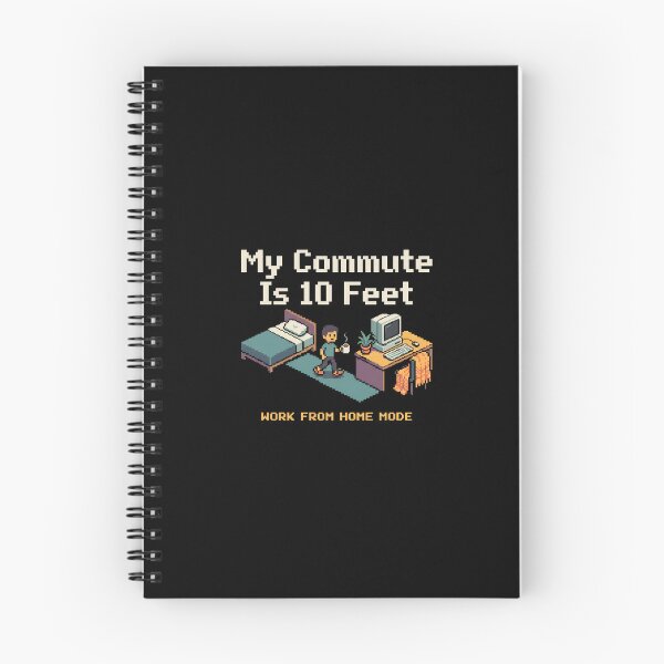 Item preview, My Commute Is 10 Feet Work From Home Mode Pixel Art designed and sold by Fenay Designs.