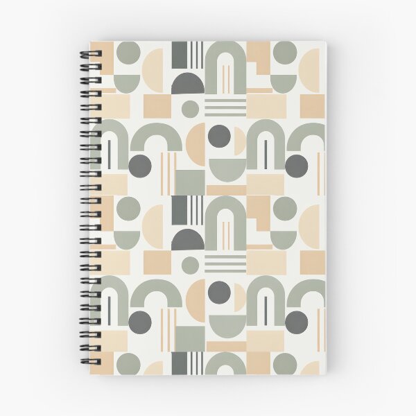 Item preview, Modern Scandinavian Geometric Seamless Pattern with Arches, Circles and Abstract Shapes in Neutral Earth Tone Colors designed and sold by TESHYS.