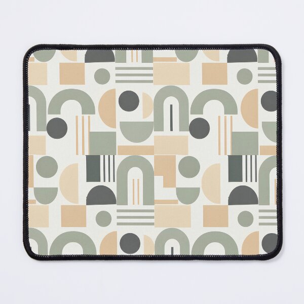 Item preview, Modern Scandinavian Geometric Seamless Pattern with Arches, Circles and Abstract Shapes in Neutral Earth Tone Colors designed and sold by TESHYS.