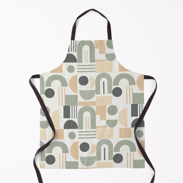 Item preview, Modern Scandinavian Geometric Seamless Pattern with Arches, Circles and Abstract Shapes in Neutral Earth Tone Colors designed and sold by TESHYS.