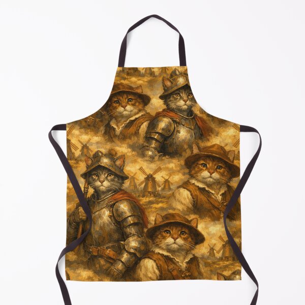 Item preview, Medieval Cat Knights in a Whimsical Windmill Realm designed and sold by ITSimagination.