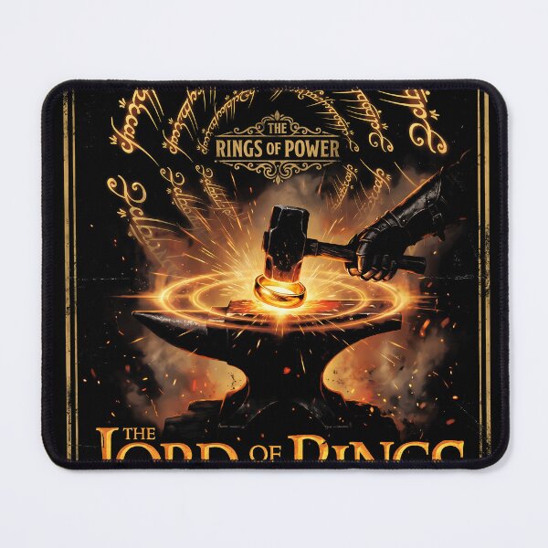 Item preview, Lord of the Rings The Forging of the Rings Poster designed and sold by Senpaiwaves.