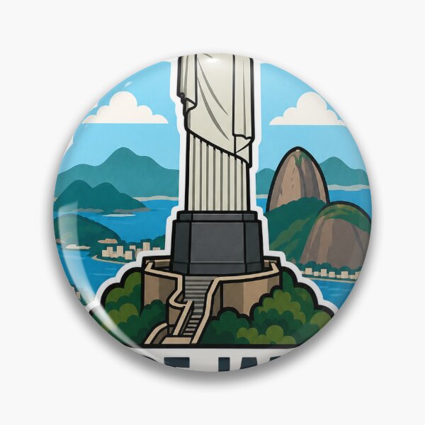 Item preview, Rio de Janeiro Travel Souvenir - Rio de Janeiro Brazil Illustration designed and sold by VisualArtsOasis.